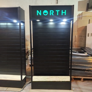 Expositor de Metal Mingtang con Panel de Láminas, Estantes de Exhibición para Minoristas, Estante Móvil Decorativo para Tiendas con Ganchos - Product Image 4