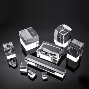 Bán buôn K9 trống Tinh thể thủy tinh khối 3D laser Khắc tinh thể khối khác tinh thể thủ công mỹ nghệ - Product Image 4