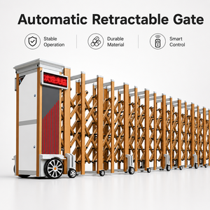 Puerta Corredera Eléctrica Telescópica Automática Comercial sin Rieles, Puerta de Seguridad de Entrada Principal sin Rieles - Product Image 3