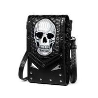 Halloween sac à main cercueil sacs à main pochette sac à bandoulière fête petit sac à bandoulière Spooky Goth horreur mignon portefeuille crâne téléphone sac