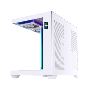 Lovingcool M-ATX Mid Tower <span class=keywords><strong>PC</strong></span> Cabinet OEM Gaming ITX Cases & Towers Panneau en verre trempé <span class=keywords><strong>Panoramique</strong></span> <span class=keywords><strong>PC</strong></span> Case avec écran numérique - Product Image 2