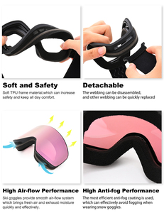 सबसे ज्यादा बिकने वाला नवीनतम फैशन ओवरसाइज मिरर लेंस, बच्चों के लिए धूप का चश्मा एंटी कोहरे आउटडोर बर्फ स्कीइंग गॉगल - Product Image 4