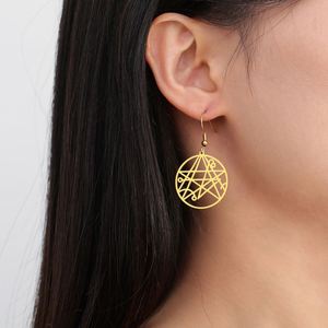 Myshape Sigil of <strong>Necronomicon</strong> Symbol Earring Cthulhu Mythos <strong>Book</strong> of Dead Pendant Stainless Steel Jewelry - Product Image 3
