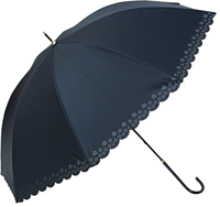 Parapluie Droit Femme Anti-UV 90cm Protection 100% UV UPF50+ Léger Durable Anti-Vent Baleines en Fibre de Verre Ouverture Manuelle