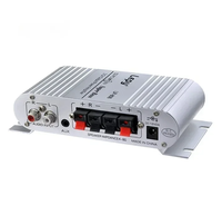 Mini amplificateur audio HiFi, entrée et sortie RCA, amplificateur stéréo 20W*2 avec contrôle des aigus, des basses et du volume