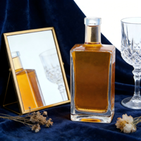 Bouteilles en verre de style carafe haut de gamme, vides, pour spiritueux de luxe (cognac, rhum, tequila), emballage haut de gamme pour la vente au détail.