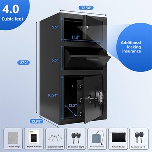 صندوق تخزين متعدد الطبقات من الفولاذ بالكامل، آمن ومضاد للسرقة، يعمل بالعملة المعدنية، للاستخدام التجاري عبر الحدود بين أوروبا وأمريكا على موقع إيباي، مناسب للشركات - Product Image 2