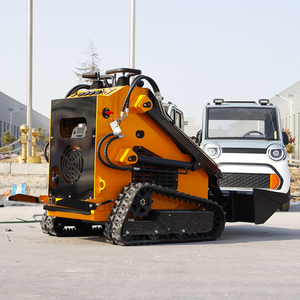 Miễn phí vận chuyển Mini <span class=keywords><strong>Skid</strong></span> chỉ đạo Bộ nạp động cơ diesel nhỏ Crawler/theo dõi/bánh phía trước lật với xô - Product Image 2