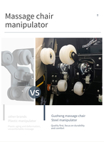 Physiothérapie infrarouge Contrôle manuel filaire Chauffage Luxe Usage domestique Chaise de massage 3d pour le corps