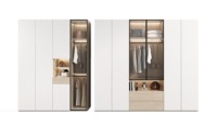 Armoire coulissante moderne en promotion avec éclairage LED et miroir intégré