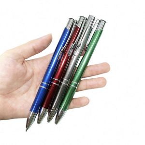 Assorted Metallic <b>Color</b> Metal Ballpoint <b>Pen</b> Set Slim Design Customizable Logo <b>Pens</b> Black Blue Ink Office School - Product Image 3