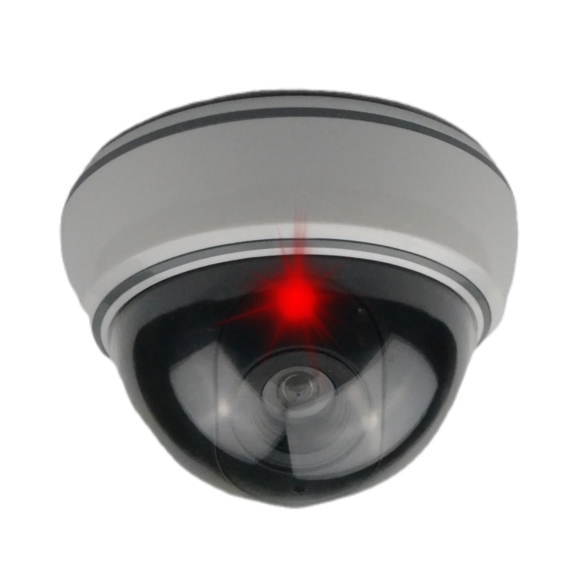 Nouvelle caméra factice dôme avec clignotant rouge Led fausse caméra de sécurité dôme fausse caméra de Surveillance Cctv