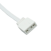 Kabel Ekstensi Kipas ARGB Casing PC (5V 3-Pin) 1-ke-1 Splitter, Kabel Pipih Hitam, Tembaga Murni