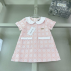 Abito di Lusso <span class=keywords><strong>da</strong></span> Bambina con Colletto Rovesciato, Lunghezza al Ginocchio, Linea ad A in Tessuto Pettinato per Occasioni Formali, Vestito Rosa Dolce per Bambine - Product Image 6