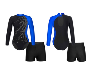 Трико для художественной гимнастики для взрослых, для девочек, блестящие, готовые к отправке купальники для художественной гимнастики для девочек - Product Image 5