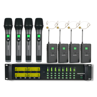 Panvotech Choir Singing Mic Professional UHF Système de microphone sans fil portable à 8 canaux pour groupe de scène et culte d'église