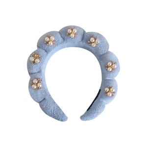 Diadema Vintage de Perlas para Mujer, Diadema Deportiva de Esponja Trenzada para Maquillaje, Accesorios para el Cabello - Product Image 4