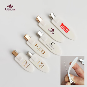 Genya Custom LOGO Soft Silicone 8cm Creaseless <strong>Hair</strong> Clip Bendable Matte No Crease <strong>Pin</strong> 7cm Large No Bend Curl Clips <strong>for</strong> Skin Care - Product Image 1