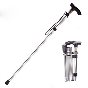 Bastoni da Trekking Autoretrattili in Lega di Alluminio con Punta in Gomma, Lunghezza Regolabile a 4 Sezioni per Anziani e <span class=keywords><strong>Montagna</strong></span> - Product Image 3