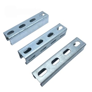 Perfil de Acero en C Perforado de Alta Calidad con Triple Orificio, Galvanizado en Caliente, Punzonado por Tres Lados, Precio de Fábrica - Product Image 1
