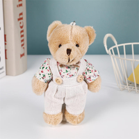 Porte-clés mignons en peluche, jouets en peluche, porte-clés en toile de jute florale, ours en peluche, poupée en peluche, breloques pour sac à dos, ornements, porte-clés en peluche, jouets