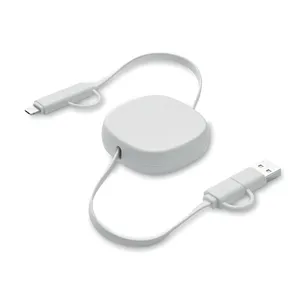 Câble de charge rétractable LINE, gadgets personnalisés - Product Image 2