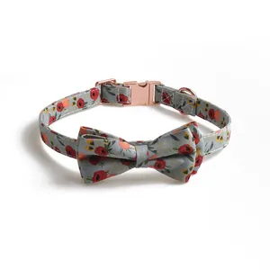 <span class=keywords><strong>Collar</strong></span> para Mascotas, <span class=keywords><strong>Collar</strong></span> Floral para Perros, Corbata de Moño para Mascotas, Hebilla de <span class=keywords><strong>Metal</strong></span> Completa en Oro Rosa, <span class=keywords><strong>Collar</strong></span> con Corbata de Moño - Product Image 3