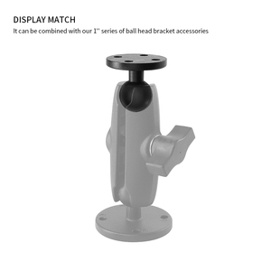 1'' Ball Mount Base with Aluminum Alloy 4 Hole Round Plate & 1'' Rubber Ball Adapter VIN-B-005 - Product Image 6