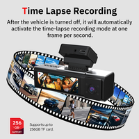 Caméra embarquée Carlover GPS IPS Fisheye 3 canaux 4K+2K+2K avec WiFi 5G, moniteur de stationnement IA et enregistreur vidéo, garantie 1 an