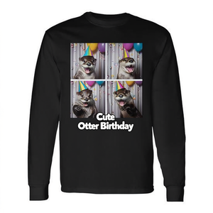 T-shirt à manches longues pour anniversaire avec motif Otter mignon - Product Image 2
