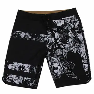 Di alta qualità di modo mens boardshorts surf nero pantaloncini stretch materiale