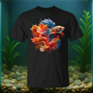 T-shirt coloré au design de poisson Betta pour les amateurs d'aquarium - Product Image 3