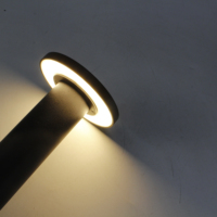 Lampu Bollard 7W IP65 3000K Lampu Taman Tahan Air Permukaan Aluminium Lampu Jalan Taman LED Sudut Sorot 360 Derajat
