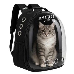 Sac à dos pour chat Astro Lite, capsule spatiale transparente, sac de transport pour animaux de compagnie pour chats et petits chiens, respirant et ventilé pour les voyages - Product Image 1