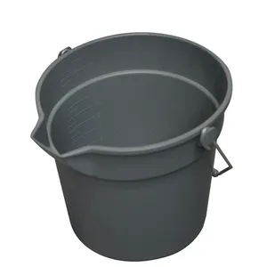 Balde de água portátil de plástico 10l, balde com punho plástico, pail