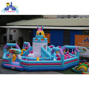 Nouveau design gonflable grand terrain de jeu de parc d'amusement de rebond avec jeu de parcours d'obstacles pour parc d'attractions - Product Image 5