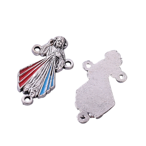 2021 conception religieuse religieuse 20*20mm métal alliage de Zinc <span class=keywords><strong>Lourdes</strong></span> pièce centrale à la mode catholique bijoux accessoires pour - Product Image 1