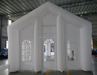 Grande tente d'église gonflable blanche lumière LED sauter 20x40 portable pvc tente gonflable de mariage de fête en plein air