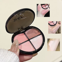 Di&Xi Palette 4-en-1 Crème Blush & Illuminateur Multi-usages pour Joues et Yeux, Fini Crème-Poudre Modulable