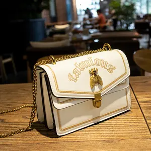 2020 Manufacture in China Custom Thailand Style Fashion Women PU Leather Hand Bag and Purse Bee Handbags