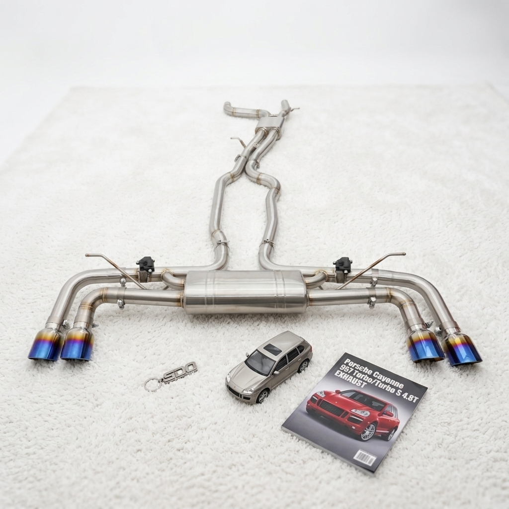 VantaFlow Racing Performance Exhaust Pipes for Porsche Cayenne 957 Turbo/Turbo S 4.8T 2007-2010 SS304 Catback Dual Electronic Valve