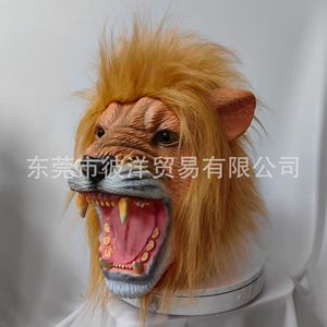 Máscara de León Tianhong de Látex, Talla Única, Boca Abierta, Disfraz de Dibujos Animados para Fiestas - Product Image 3