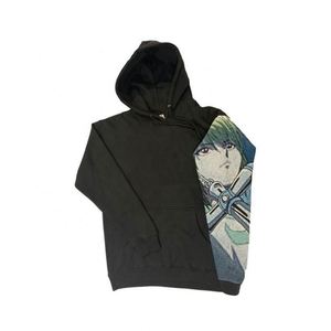 Sweat à capuche personnalisé pour homme, style streetwear, en tricot épais, imprimé anime, coupe oversize, collection printemps - Product Image 2