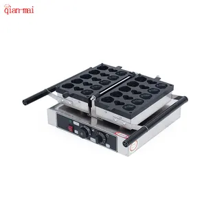 En çok satan Mini kalp gül şekilli Waffle makinesi ticari elektrikli döküm alüminyum yapışmaz Waffle makineleri makinesi