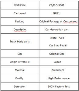 Conley-Pedal de coche para ISUZU, accesorios para el cuerpo del camión, 8-97859996, CE/ISO 9001, WB-126, japonés, alto rendimiento - Product Image 6