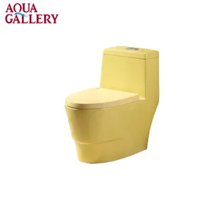 Foshan सिरेमिक पीला रंग Sihponic एक टुकड़ा शौचालय