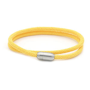 <span class=keywords><strong>Bracelet</strong></span> en corde milanaise à fermoir magnétique de haute qualité, double couche, en acier inoxydable, tissé à la main, décontracté, pour hommes et femmes - Product Image 3