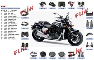 Cubierta Lateral de Fibra de Carbono para Motocicleta YAMAHA <span class=keywords><strong>Vmax</strong></span> <span class=keywords><strong>1700</strong></span> 07-12 - Product Image 6