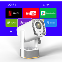Projecteur Transjee A50 natif 1080P, prise en charge 4K, Android 11.0, Smart TV, 400 ANSI, WiFi 5G, BT5.4, Home Cinéma, Vidéo Projecteur