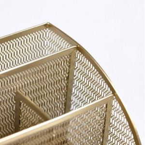 Small Office Desk Organizers Designer Cute Gold Desk Accessories Desk Organization Metal Gold Desktop Organizer - Product Image 2